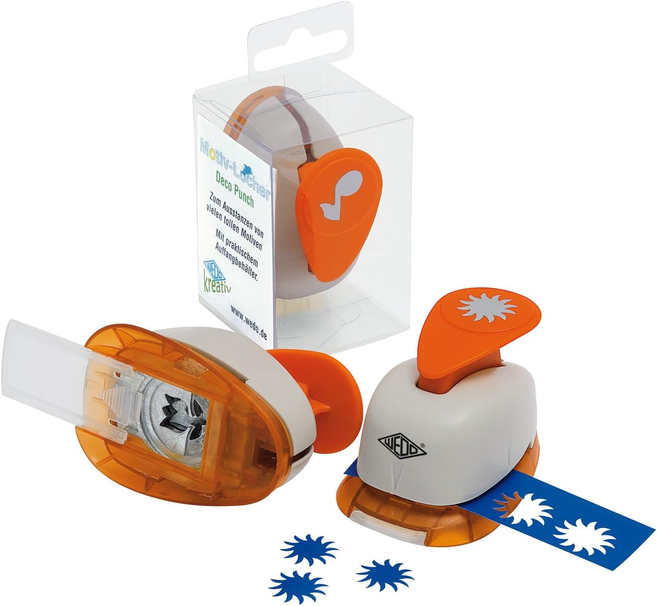 Wedo 168 124 Deco Butterfly Shape Punch for Handicraft Scrapbooking and Card Making, Grey, Orange, 1,7 x 1,0 cm - Image 3