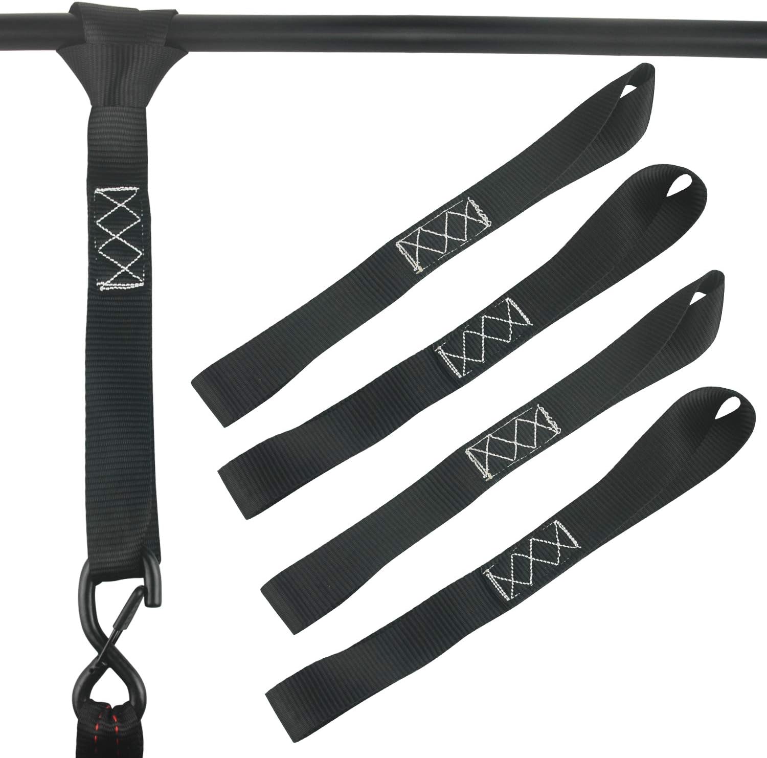 Soft Loop Tie Down Straps, 10, 427Lbs Load Capacity, 4 Pack, Heavy Duty