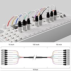 PRORECK 15ft Snake Cable, 8-Channel Shielded Audio