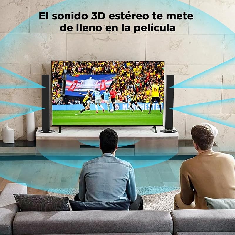 Barra de som de TV 2.0, barra de som separável 2 em 1 de 32 polegadas para dispositivos TV com 3 modos de equalização e 3 sons surround, ARC/Óptico/AUX, 1pcs — foto 7 de 8