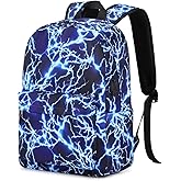 Boy Backpack Elementary School Bookbag Middle Lightweight Lightning Laptop Teenager Durable Waterproof 17 In (1-Blue)