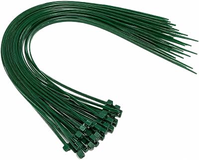 On1shelf Cable Ties 450mm x 4.8mm 50 Green Nylon Zip Ties Medium Duty
