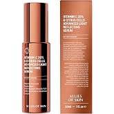 Allies of Skin 20% Vitamin C Serum, 1 Fl Oz | Visibly Brightens &amp; Firms, Evens Tone &amp; Smooths The Appreance of Fine Lines for Radiant Skin, Waterless Formula Stays Potent