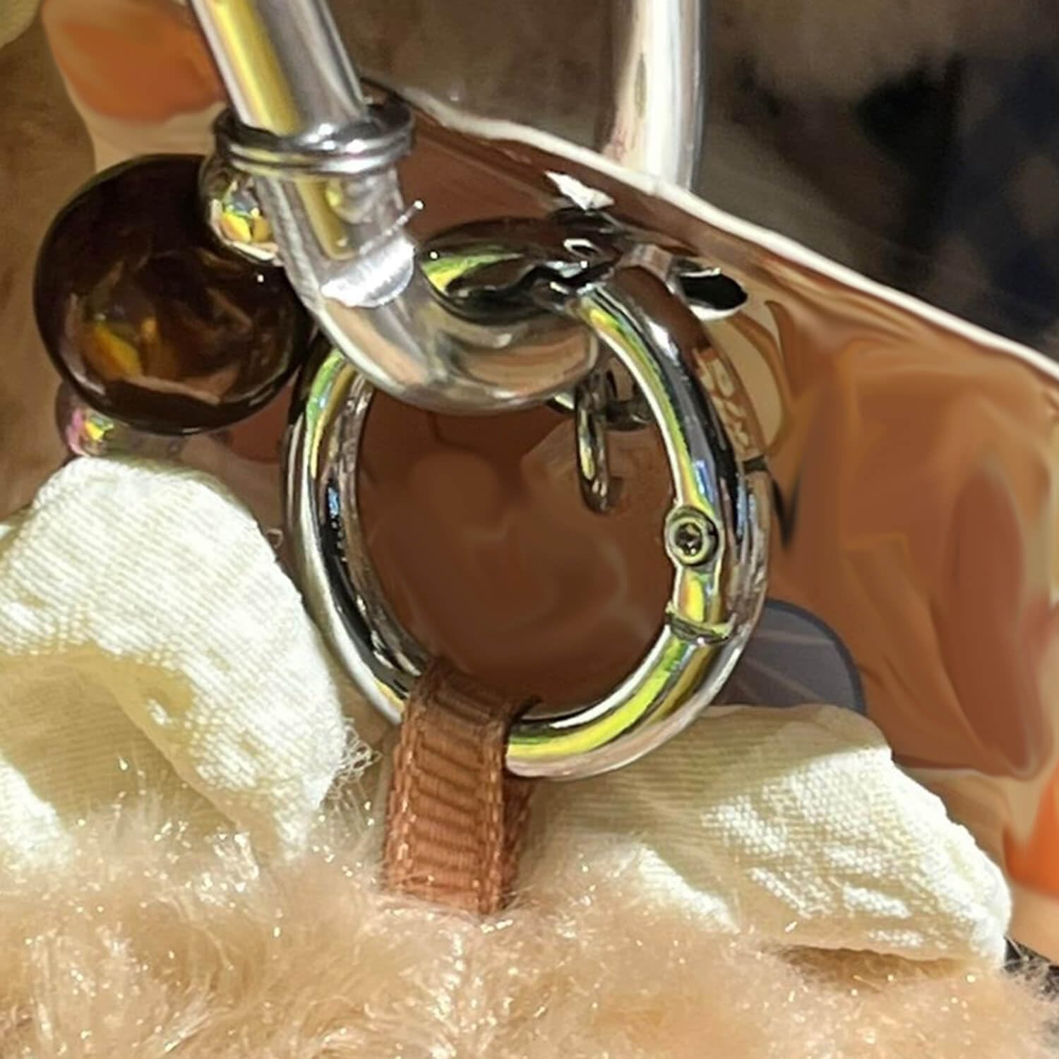 BIKICOCO 3/4'' Round Spring Gate O-Ring Clasp Push Snap Hook Belt Hardware Loop, for Keychains, Keys, Silver - 20 Pcs