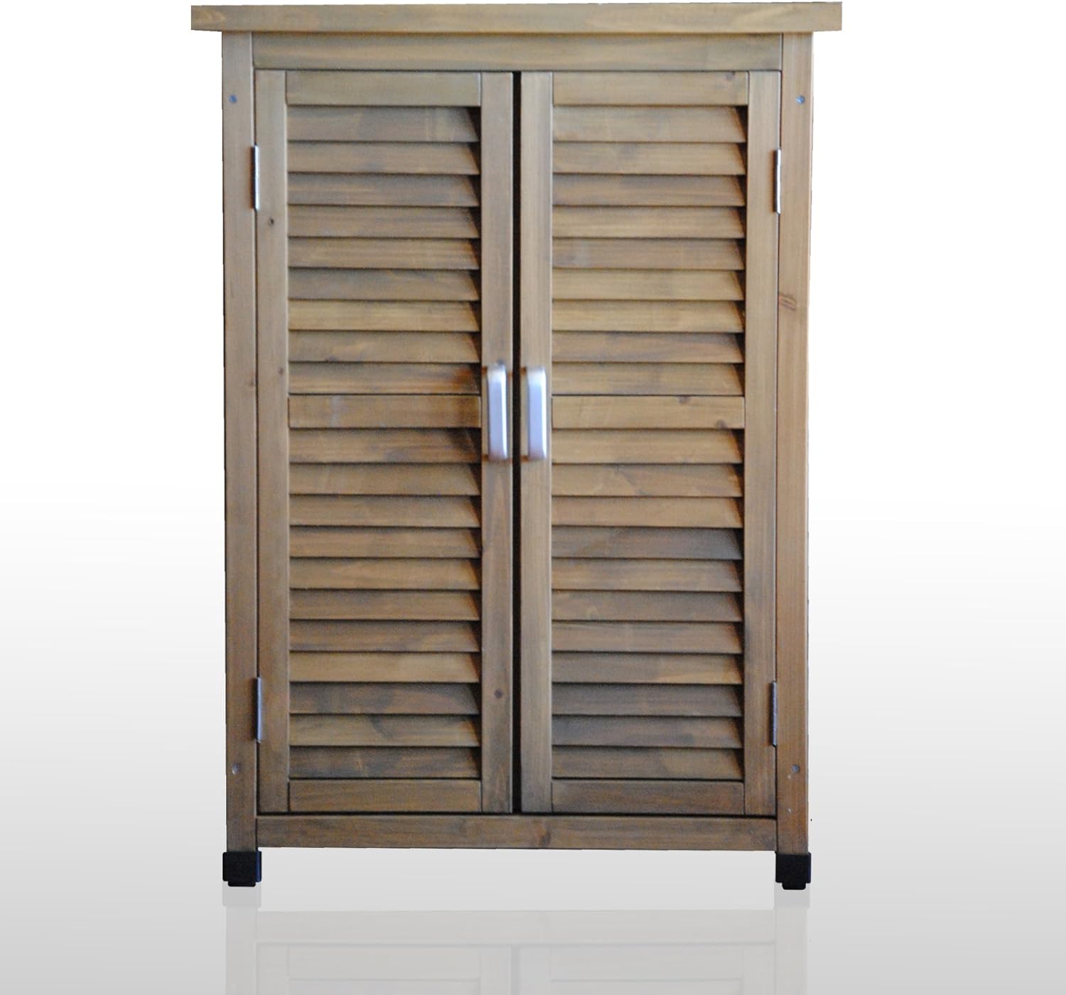 Armoire exterieur de rangement pour terrasse et jardin en bois 69x43x96
