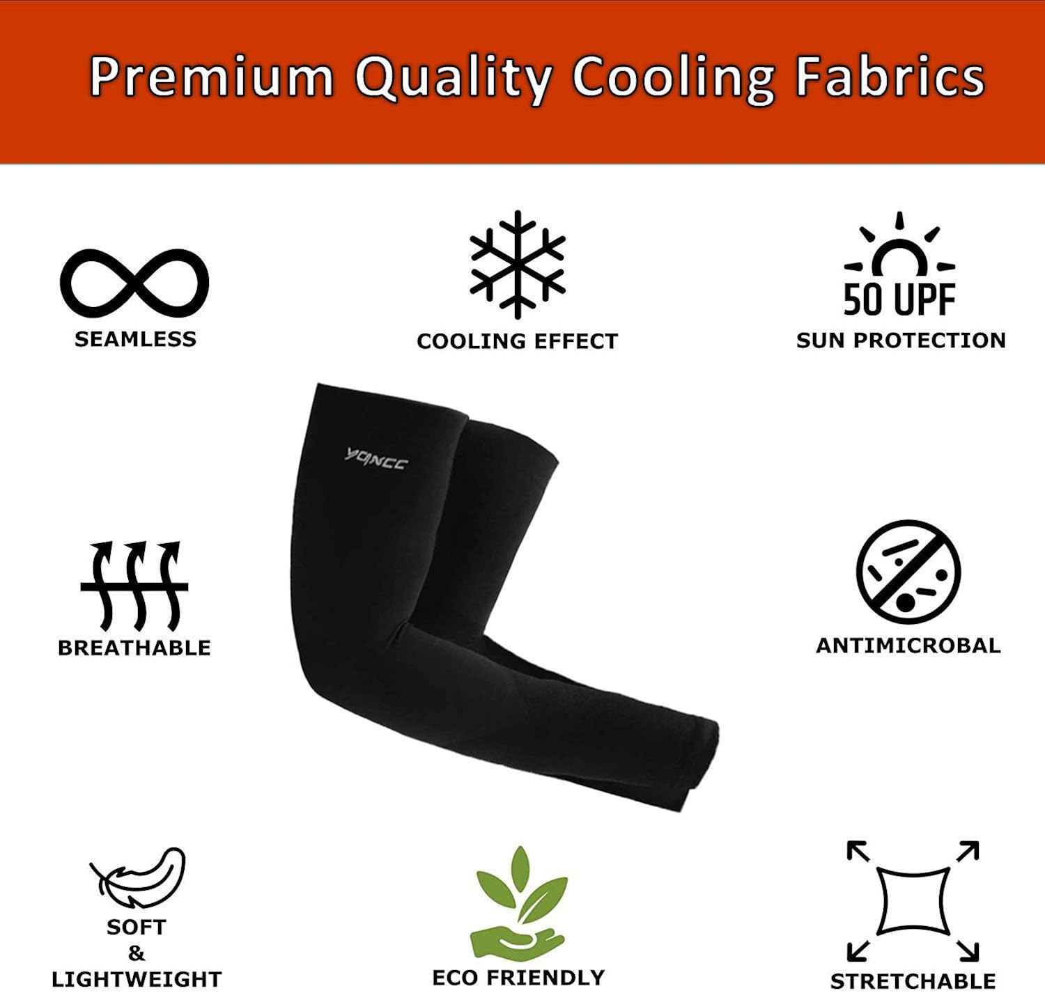 UV Sun Protection Arm Sleeves - UPF 50 Compression Cooling Arm Cover for Men & Women: Clothing