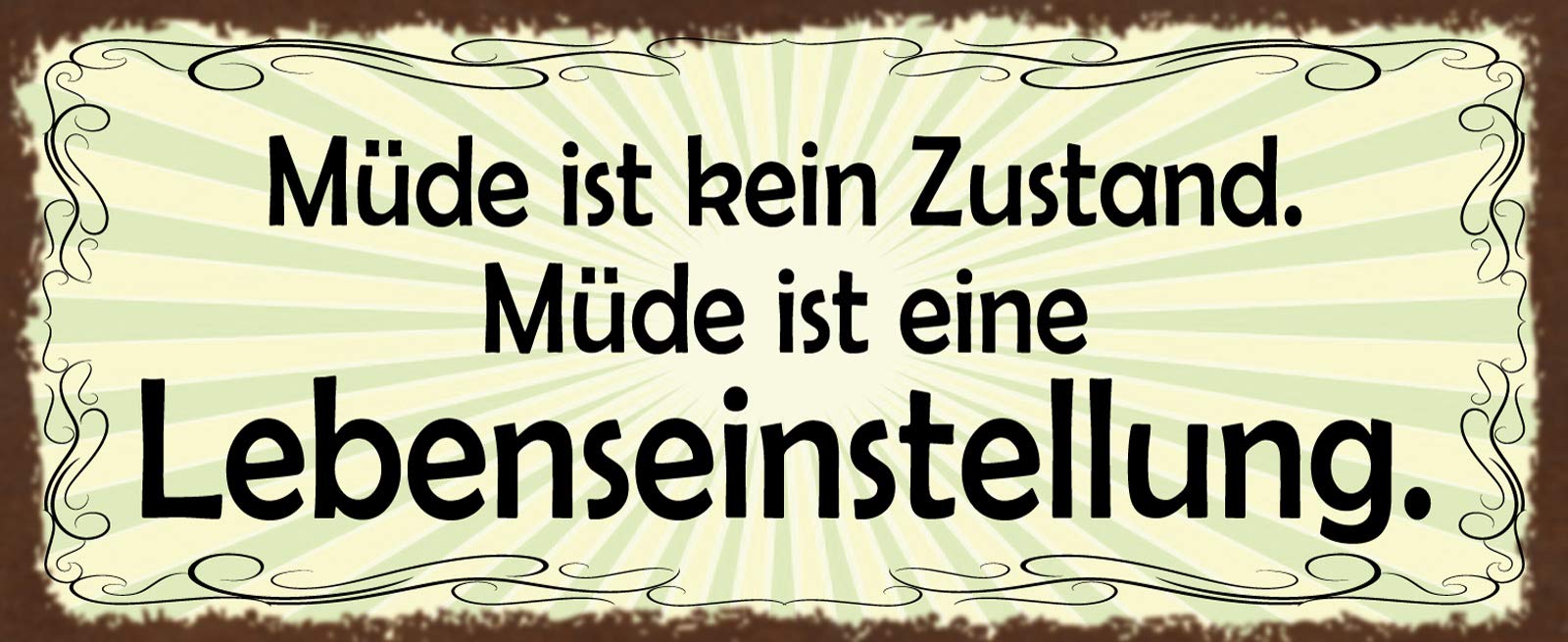 Schatzmix Tin-Plate Sign, Sheet metal, Multicoloured, 27x10 cm