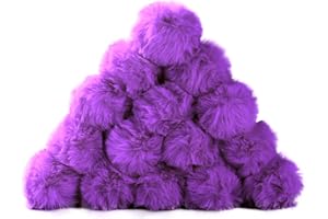 MIUPOO Craft Pom Pom Balls,Large Pink Poms Costume Accessory, Pom pom Balls for Arts and DIY Creative Crafts Decorations,Purple,3 Inches,20 Pieces.