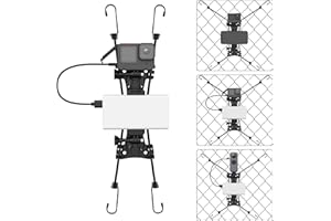 KOQEIEY Upgraded Baseball Fence Mount with Battery Holder - Baseball Cell Phone Fence Mount for iPhone, Gopro, Mevo Start, Insta360 for Softball, Tennis, Football, Supports Charging While Recording