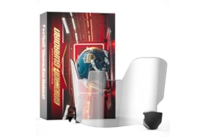 KUBQLIG Clear Anti-Fog Football Visor for Helmet - Lightweight Shatterproof Shield with Bonus Clips, Fits SpeedFlex & Youth Helmets (Transparent)