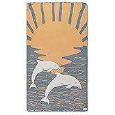 Sand Cloud Oversized Turkish Beach Towel (SoCal Dolphin) - 100% Certified Cotton Turkish Bath Towels - Sand Free & Quick Dry Large Beach Towel for Pool, Yoga, Picnic & Travel - As Seen on Shark Tank