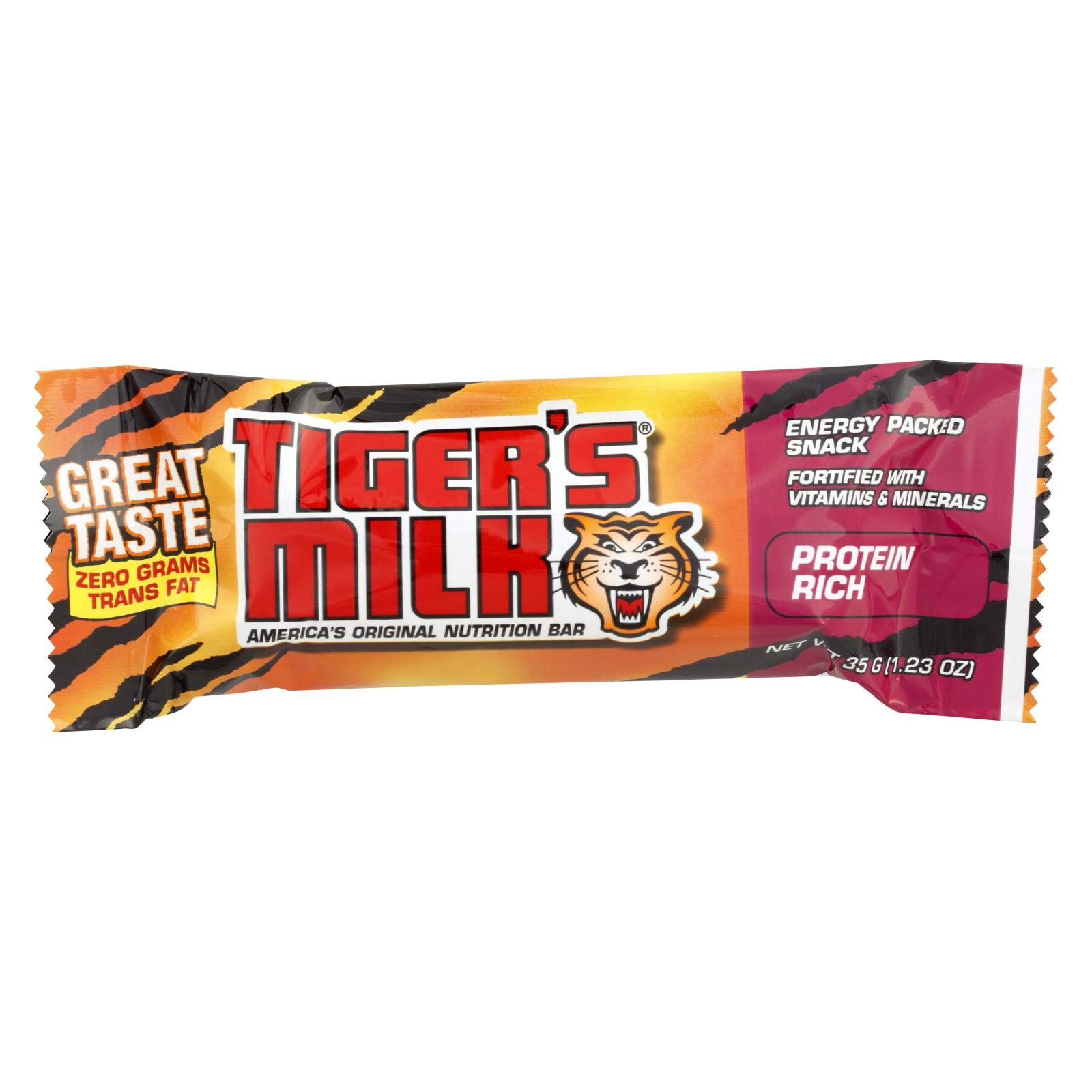 Tigers Milk Bar, Peanut Butter, 1.23Ounce (Pack of 24
