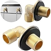 Installation Kit for Wall Mount Commercial Faucet, TOLSUNY Backsplash Mount Set for Stainless Steel Kitchen Prep & Utility Sink, 1/2 IPS G1/2 Elbow Adapter, 90 Degree Angled Elbow Joint, 2PCS.