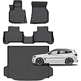 for BMW X3 Floor Mats 2024 2023 2022 2021 2020 2019 2018(Only Fit Models with X3 Spare Tire),Car Mats for BMW X3 G01/M40i/30i/M All Weather Car Mats Cargo Liner Accessories 2018-2024