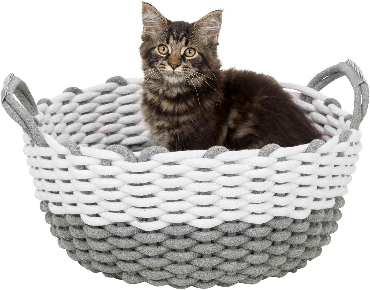 TRIXIE Nabou basket, woven, grau / weiß