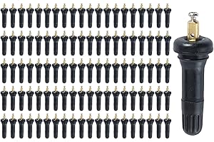 Boine 100pcs TPMS 17-20008 Rubber Snap-in Tire Pressure Sensor Valve Stem Compatible with Ford Chevrolet Dodge Chrysle Buick Ram Cadillac Pontiac Subaru Lincoln
