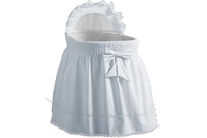 Baby Doll Bedding Neutral Sea Shell Bassinet Bedding for boy and Girl, Sky Blue