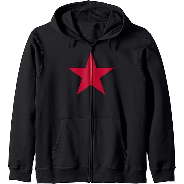 Amazon.com: Red Colored Star on Multiple Colors Zip Hoodie