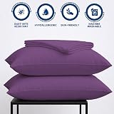 DN Pillow Cases 2 Pack Purple 50x75cm Microfibre Envelope Closure view 2