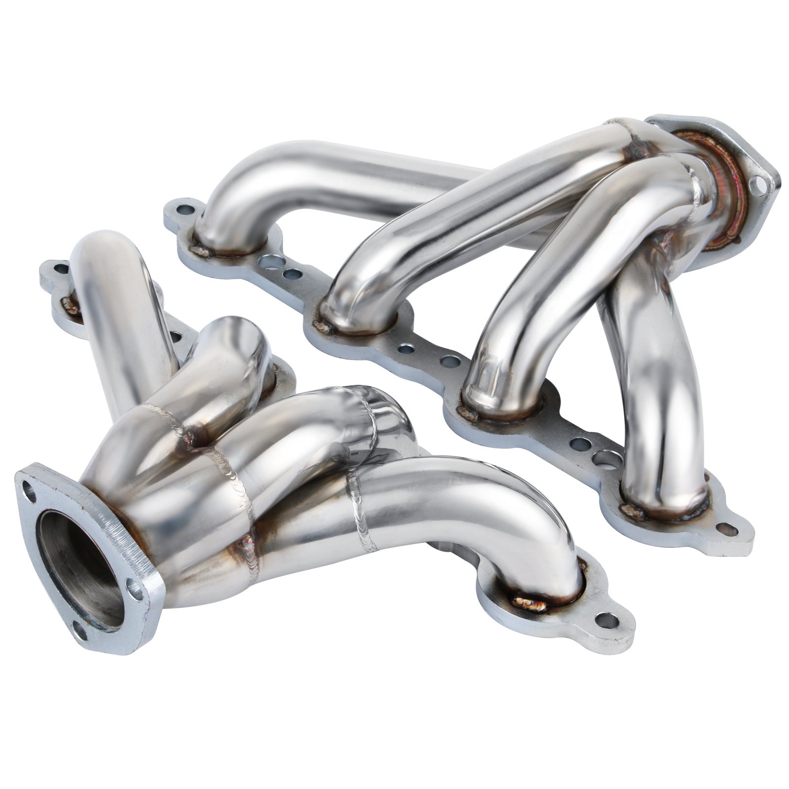 Mophorn Exhaust Header Stainless Steel Manifold Exhaust Block Hugger