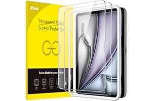 JETech Screen Protector for iPad Air 13-Inch M3/M2 (2025/2024) with Easy Installation Frame, Tempered Glass Film, HD Clear, 2