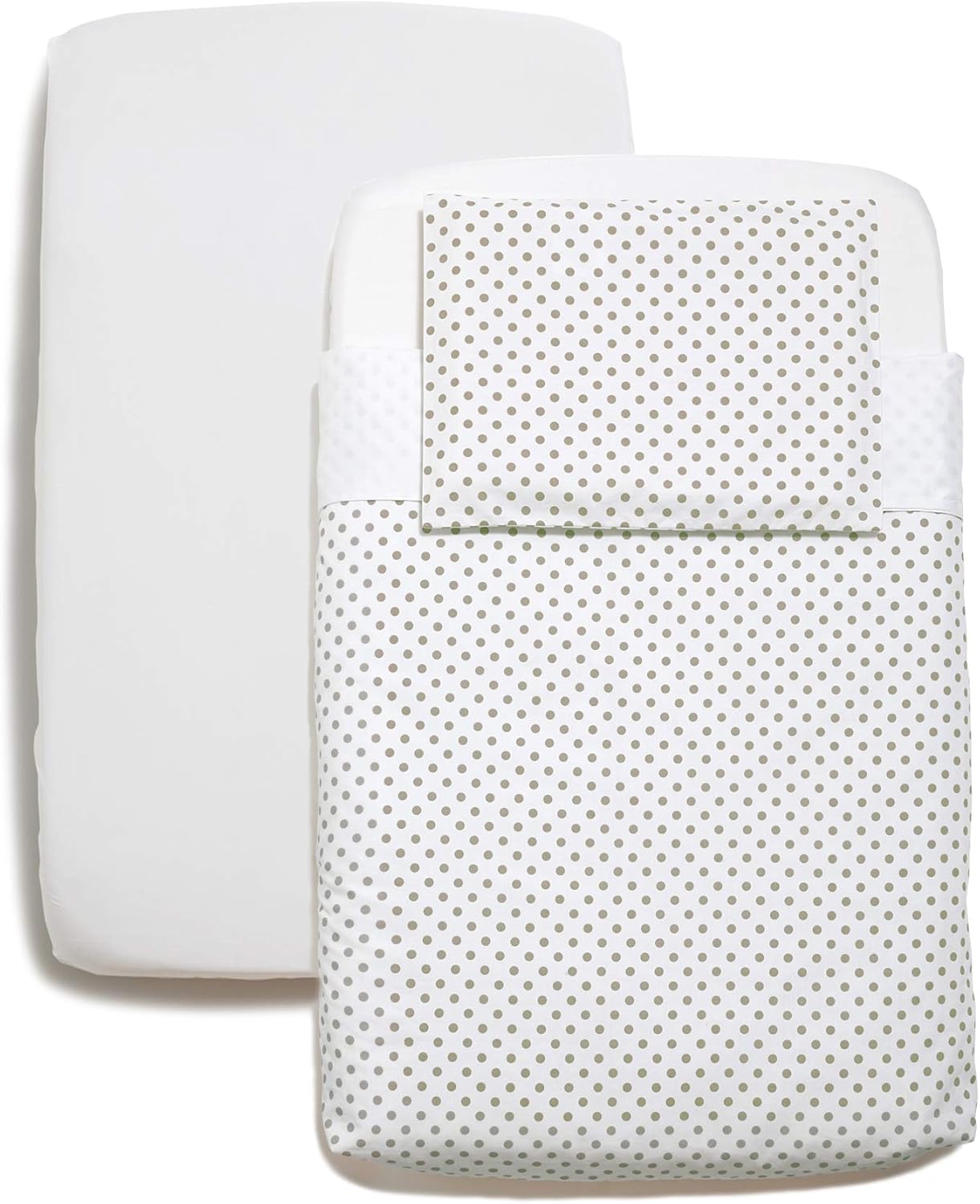 Niimo Next to Me Crib Sheets Set 3 Pieces 100 Cotton +1 Waterproof Mattress Protector for Co