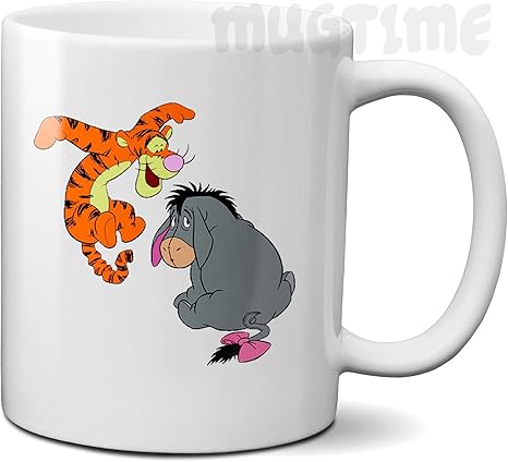 Amazon 漫画かわいいロバのイーヨーハッピータイガーウィニーホワイトティーカップ11 Ozオフィスホームカップ 両側に印刷された 330ミリリットル11オンス Lxhff 水筒 マグボトル オンライン通販