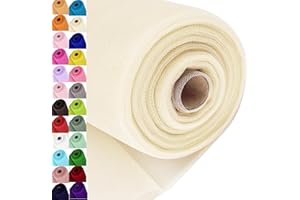 ABLEME DECO Ivory Tulle Fabric Roll Spool Bolt (54 Inch by 40 Yards) Large Tulle Wedding Party Decoration, Tutu Skirt, Table Runner, Gift Wrapping, Bridal Shower, Soft & Drape (Ivory)