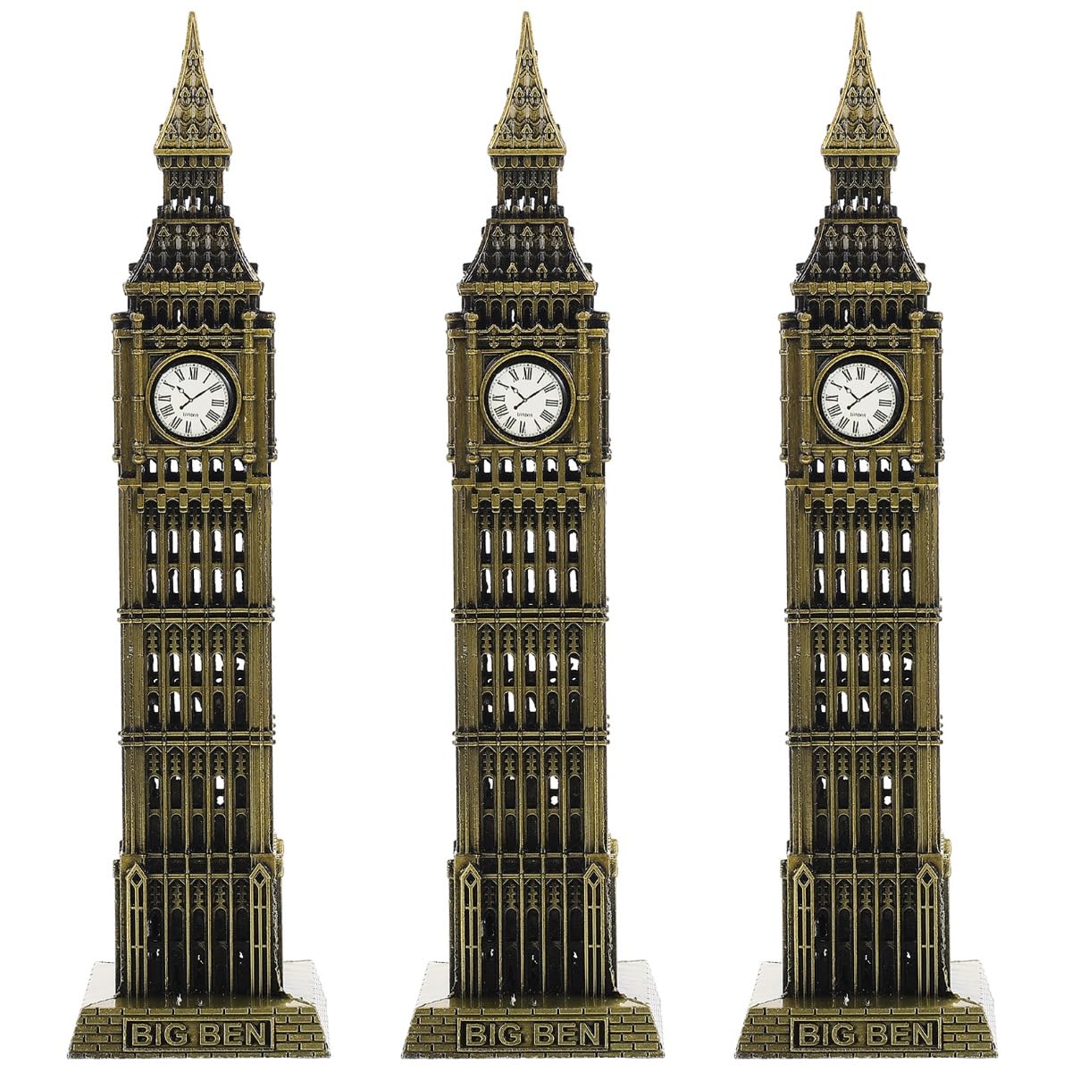Homoyoyo 3pcs Big Ben Model Big Ben Souvenir Tool Kit England Building State Desktop Ornament England Big Ben City Decor for Home Resin Architectural Model Metal Alloy Golden Gate Bridge 3d