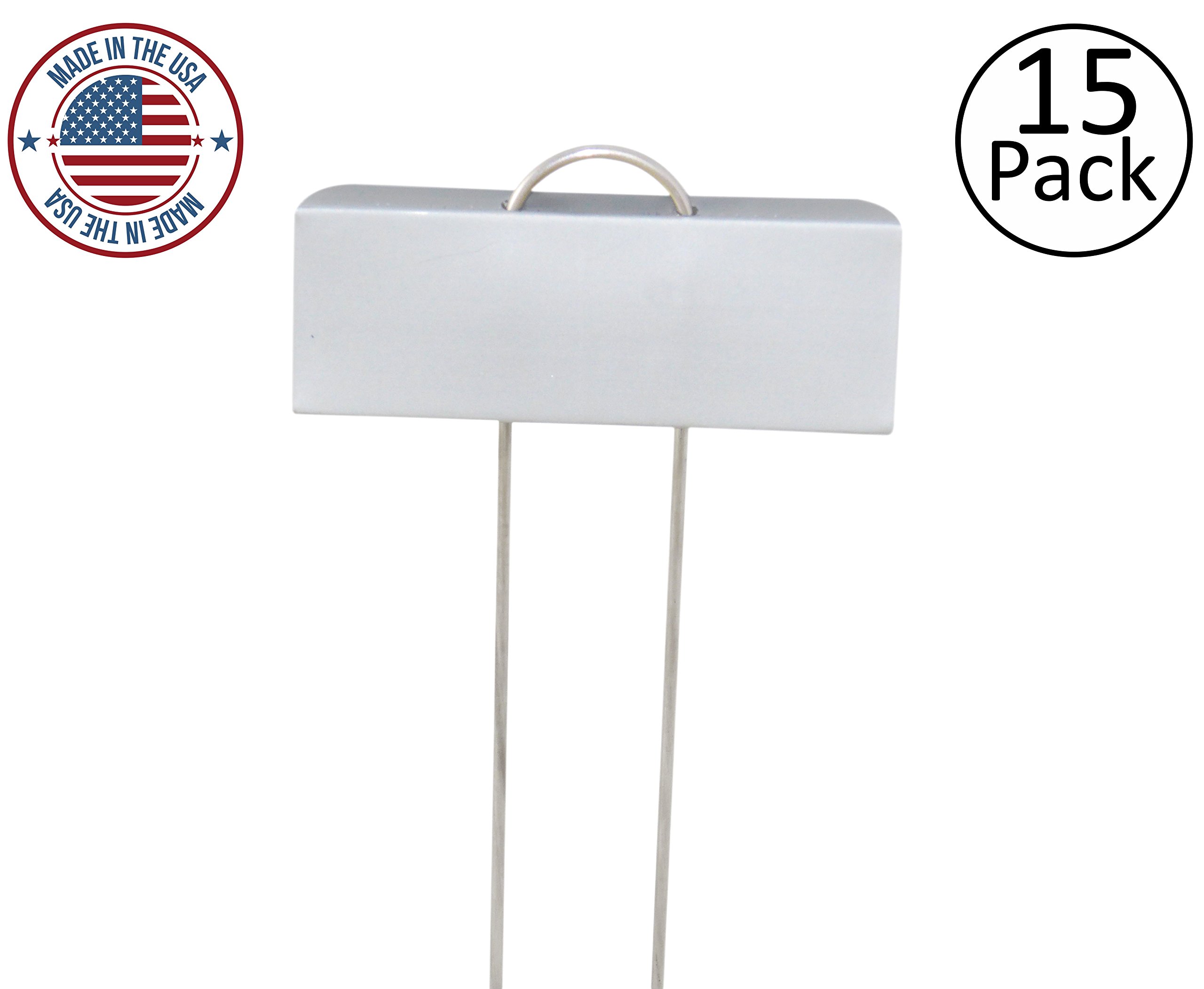 Large Metal Plant Labels 15 Pack of 11.5" Garden Markers Heavy Duty