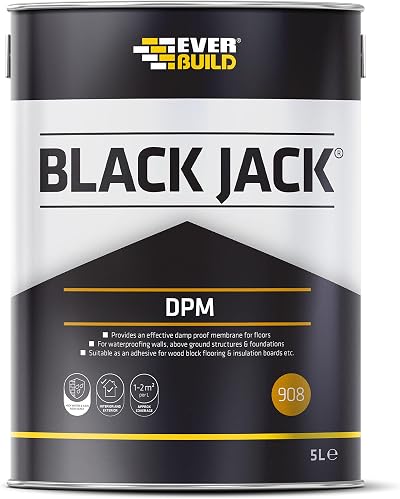 Everbuild Black Jack 908 DPM Damp Proof Membrane 5 Litre Black