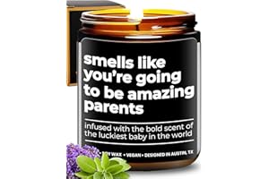 ROSA VILA Amazing Parents Candle, Unique Gifts for New Parents for Mother's Day & Father's Day, New Parents Gifts for Couples, Gender Reveal Gifts for Parents to Be, Mom and Dad Gifts for New Parents