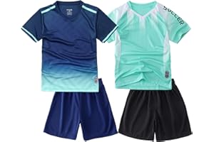 M2C Boys 2-Pack Jersey Soccer Knit Set Sport Team Uniform Shirt and Shorts