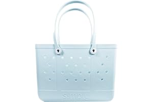 Simply Southern Large Waterproof Tote Bag – EVA Material, Adult Beach Bag, Improved Handle, Zipper Pouch, Anti-Tip Totebag