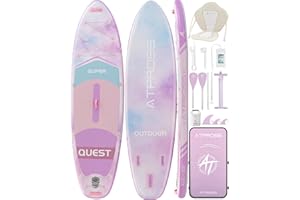 10'6''x33''Inflatable Stand Up Paddle Board, 400lbs Extra Wide Stand Up Paddleboard with Kayak Seat, Anti-Slip EVA Deck Premi