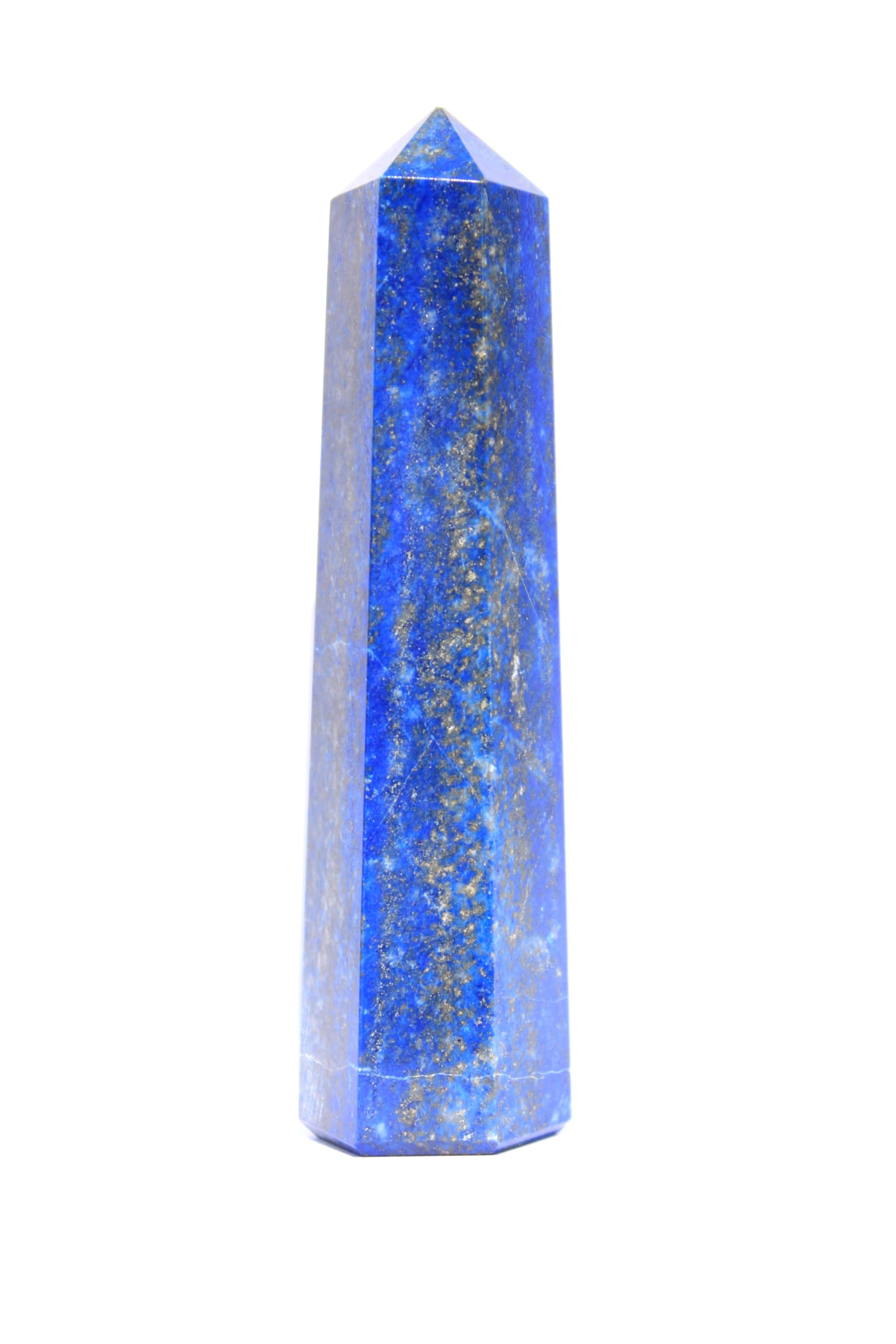 Jet Crystal Genuine Lapis Lazuli Obelisk Tower Therapy Exclusively Jumbo 8 Facet Aura Rock Crystal Natural Polished Image is JUST A Reference.