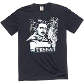 Nikola Tesla T-Shirt Tesla with Electrical Gun Men's Funny T-Shirt