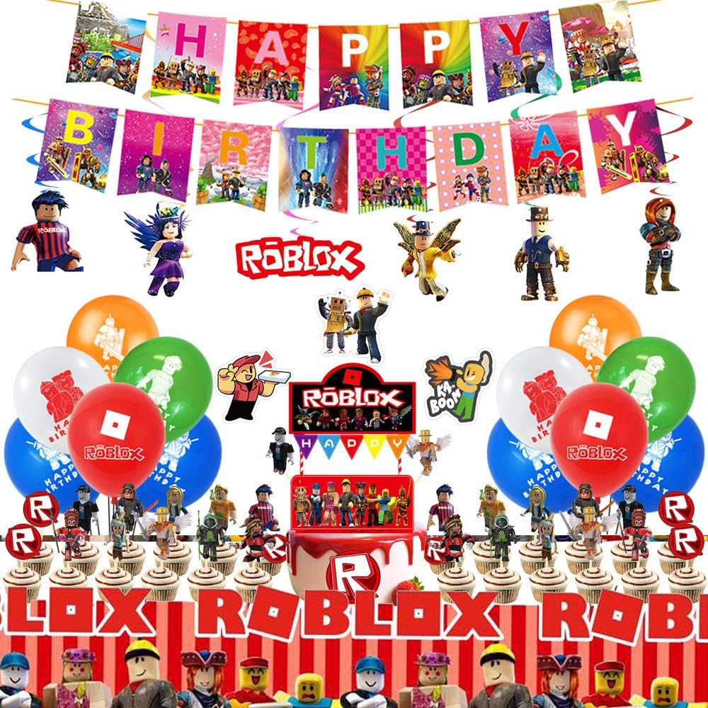 Best Gift Special Gifts For Special Occasions Our Products Contain Many Things Needed For Parties And We Believe That Your Children Will Love It Pack Including 1pcs Happy Birthday Banner 6pcs Hanging Swirls 20pcs Latex Balloons 27pcs Cake Toppers
