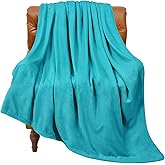 BEDELITE Fleece Blanket Teal Throw Blanket for Couch & Bed, Luxury Plush Cozy Fuzzy Blanket 50" x 60", Super Soft Warm Lightweight Throw Blanket for Travel Camping