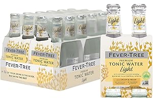 Fever-Tree Refreshingly Tonic Water, Light, 6.8 Ounce 200 ml (Pack of 24)