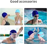 Geyoga 2 Pieces Fabric Swimming Cap Elastic Comfort Lightweight Hats view 6
