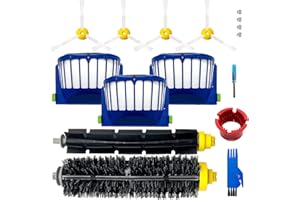 PIVXSNKEW Replacement Parts for irobot Roomba 694 692 676 675 677 671 610 690 680 660 650 620 645 655 635 614 595 585 564 589 536 Robot Vacuum,1 Bristle & 1 Beater Brush,3 Filter,4 Side Brush