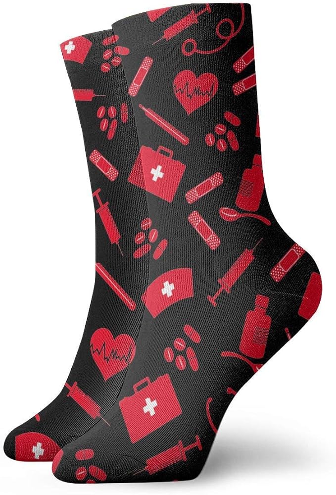 Nursing Nurse Week Funny Novelty Short Crew Socks Casual Athletic