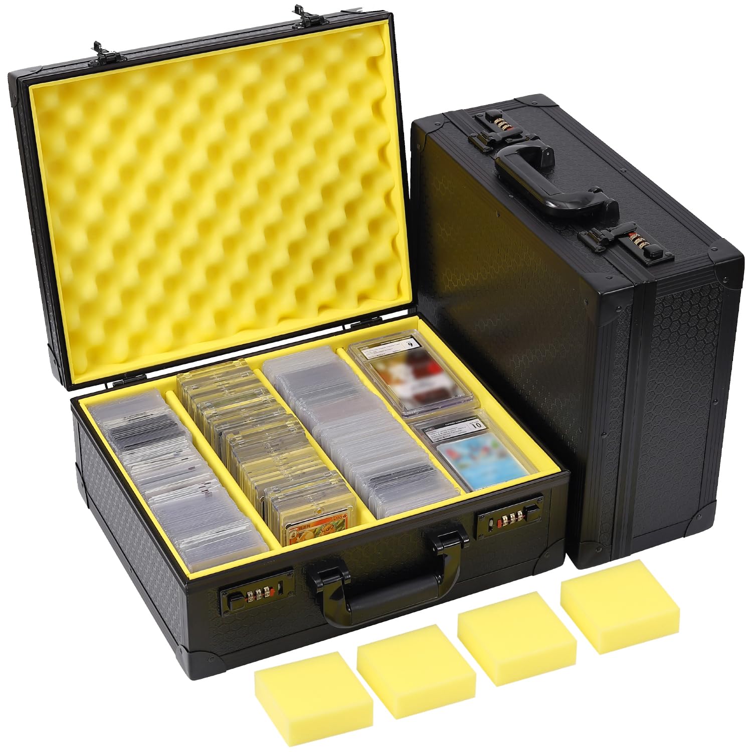 Photo 1 of Azamou Toploader Storage Box Fit for PSA/CGC/BGS Graded Cards Slab Or 3" x 4" 35pt Rigid Card (Sports Card Storage Box Hold Top Loaders,Baseball Cards and Trading Card With Sleeves 600+)