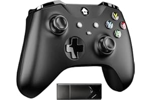 SZYUYU 【Upgraded Wireless Controller with 2.4GHZ Wireless Adapter for Xbox One/Xbox One S/Xbox One X/Xbox Series X/Xbox Series S Consoles,Steam PC Windows 10 and above, Black