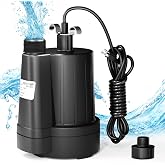 D-HONOR Sump Pump Submersible Utility Water Pump 1/3HP 2400GPH | Thermoplastic Electric Portable Transfer Drain Pump for Swimming Pool Pond Garden Basement with 3/4 IN GHT