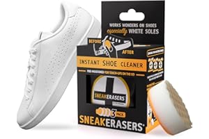 SOLE RUBBERS SneakERASERS Instant Sneaker Cleaner Sponge, Effective Shoe Cleaning for White Sneakers, Tennis Shoes -