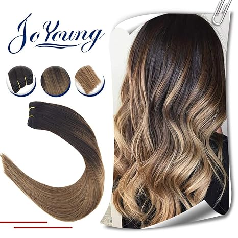 Youngsee 24inches Human Hair Bundles Remy Balayage Ombre 2
