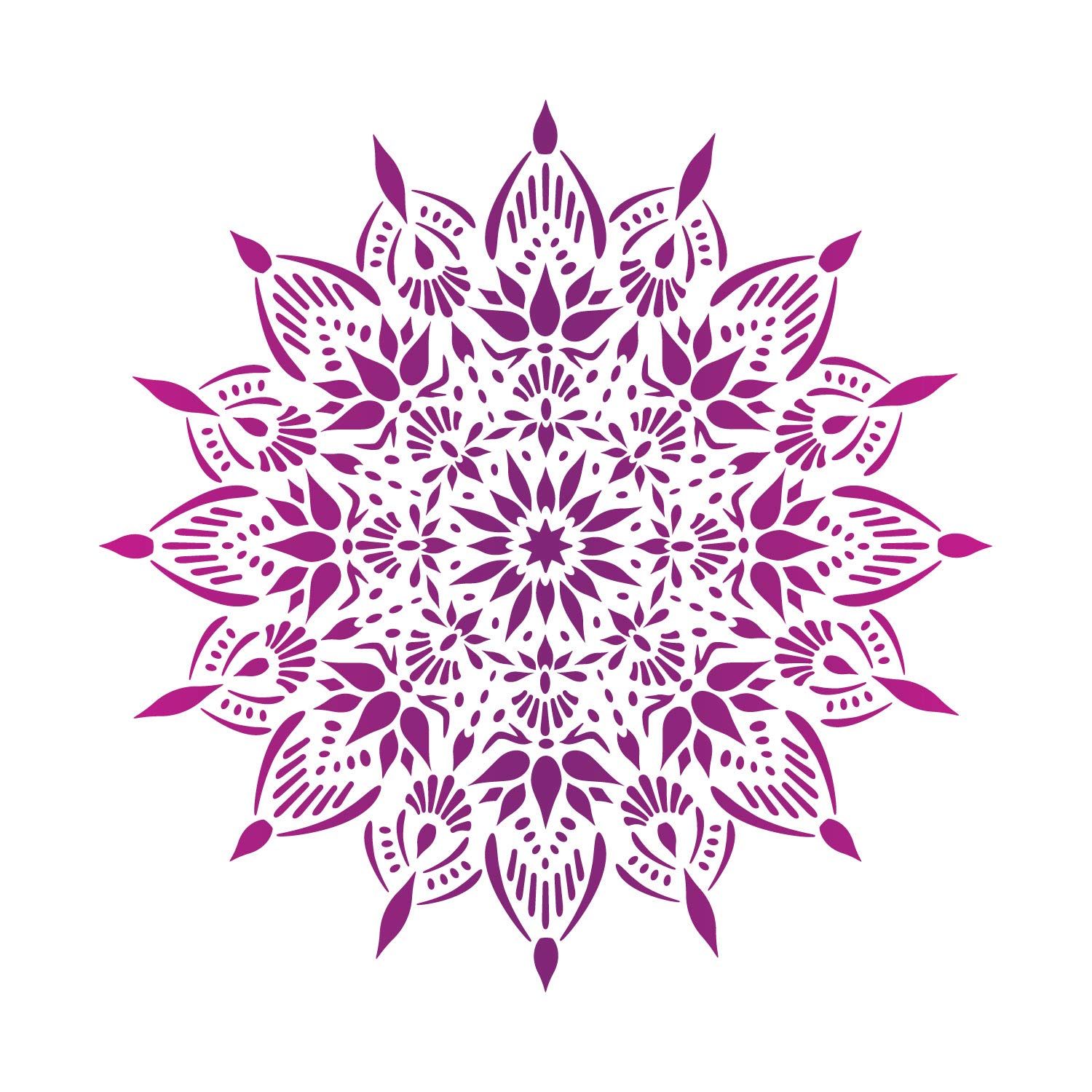 CraftStar Indu Mandala Stencil - Reusable Medallion Motif Template