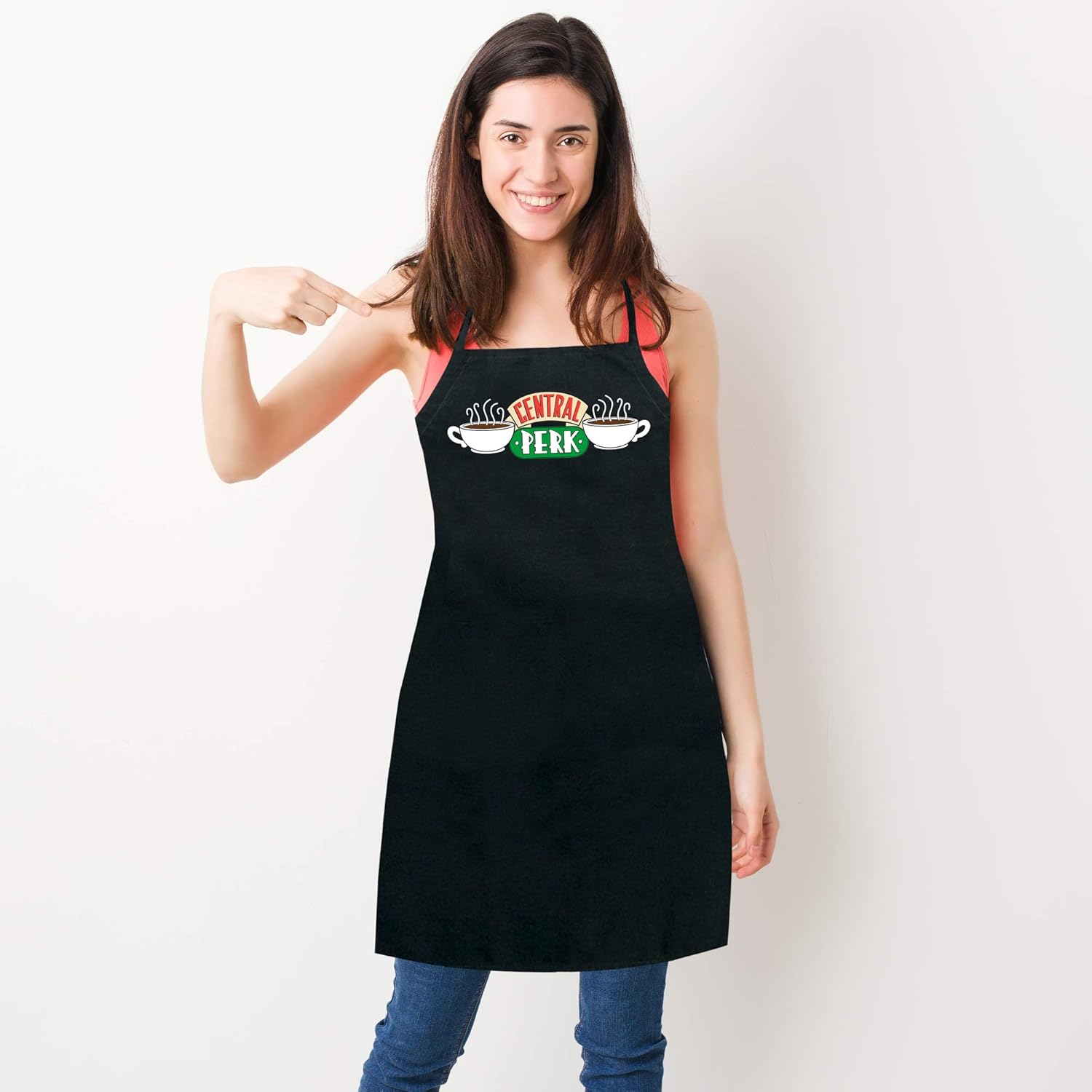 ICUP Friends Central Perk Apron, Black: Kitchen & Dining